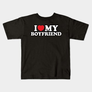 Sweet Valentine I Love My Boyfriend II Kids T-Shirt